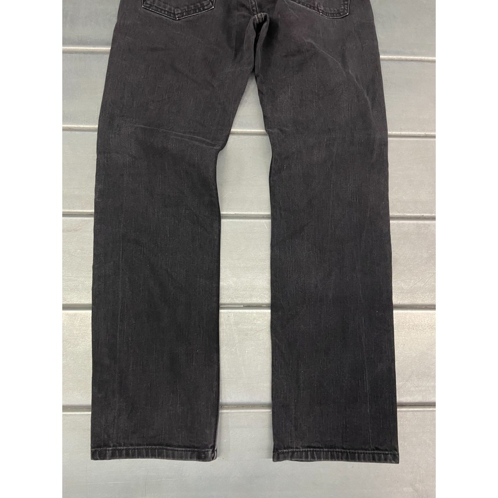Levis 514 Jeans Mens 31x31 Black Wash Denim Slim Straight - Picture 16 of 16